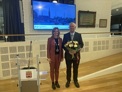 Ron Seeboldt met burgemeester Langenacker