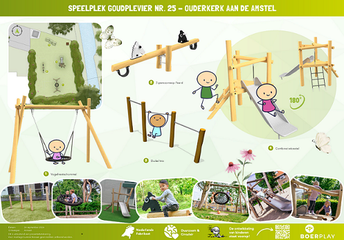 Ontwerp 2 van speelplek Goudplevier gemaakt door BOERPLAY 