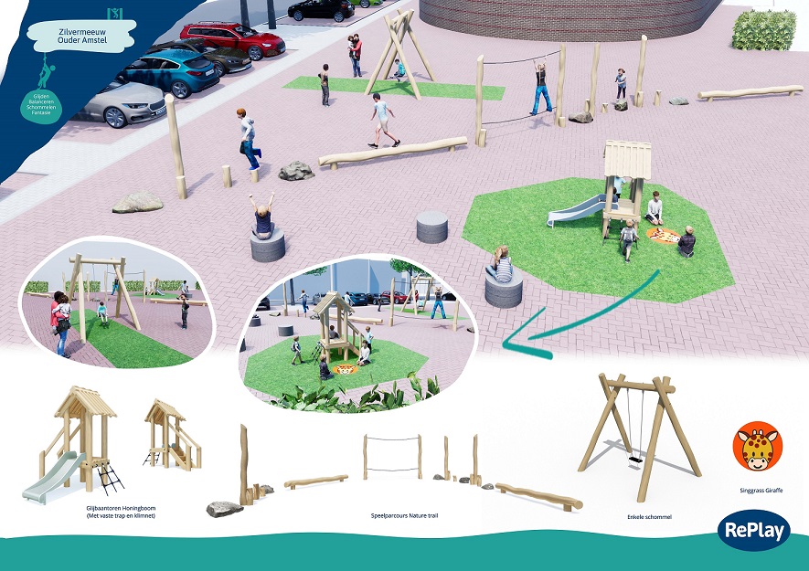 Ontwerp 3 speelplek Zilvermeeuw van Replay